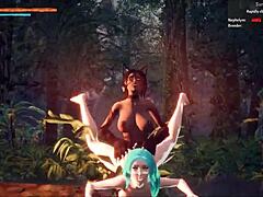 Futanari game with hot lesbian fun