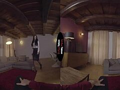 Virtual taboo handjob with little slut