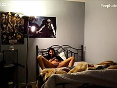 lesbian solo teases with dildo