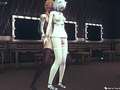Girlfriend Riding Thigh In Wild Cowgirl Action