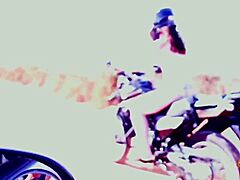 Eliane Furacao And Lorrany Exotica Ride Naked On Moto