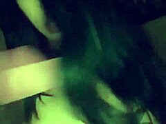 Tattooed teen teases with solo play