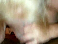 Amateur sucking huge black cock for cum