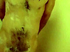 Pissing and jerking off in the shower