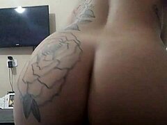 Unable to hold back, I cum on the monster cock