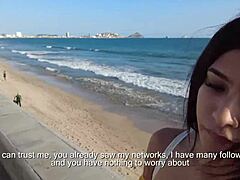 Public pussy licking and fucking