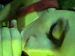 teen brunette’s lips on monster shaft.