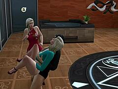 Shemale and blonde hardcore fun