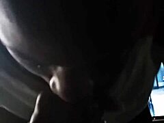 Ebony beauty's sloppy oral magic