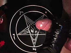 Handjob in Latex on Dark Altar