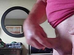 intense solo with massive shaft