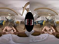 Shaved cock in VR action