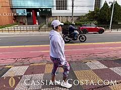 Tattooed Latina gets doggy style