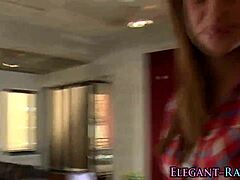 Skinny European babe's hidden cravings