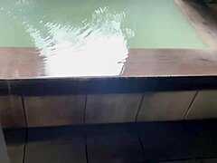 Acrobatic fuck at hot spring