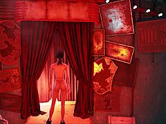 brunette in fallout 4 pantyhose fashion outdoors