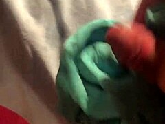 A sneaky handjob in the neighbor’s tempting bed