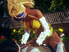 Rikku FF Cosplay Sparks Naughty Hentai Fun