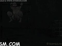 Slender girl masturbates her genitals