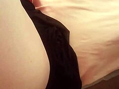 chubby wife teases hubby with naughty toy play