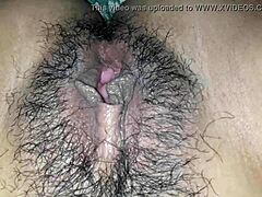 cum shot on wife’s shaved pussy mound