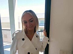 Skinny Blonde Stuffed with Power