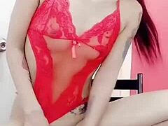 Thaitwentybabe Stuffs Huge Dildo in Tight Pussy