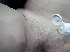 wife's bare sensual play with toys drives her to ecstasy