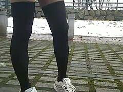 Crossdressing Siren Gets Soaked