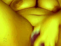 Big Dildo Slipping Inside Tight Pussy