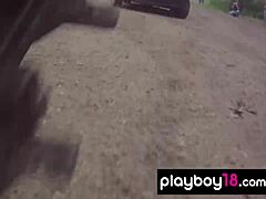 Taylor Seinturier and Nadia Moore nude driving tank