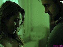 Petite brunette in hot action