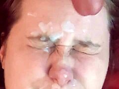 Amateur babe’s face drenched in cum without mercy
