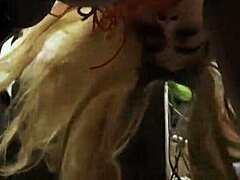 aroused transvestite ready for action in private show
