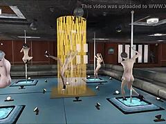 cheeky anime hentai dance on multiple poles