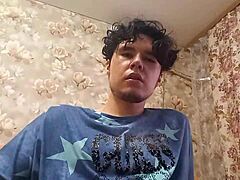 curly twink's hot solo session