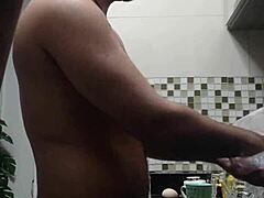 Steamy Gay Moment During Dishwashing