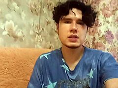 curly twink's hot solo session