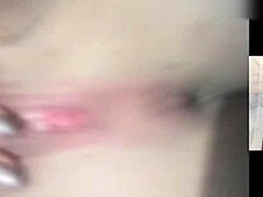 horny thick girl masturbates on video call