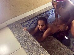 Brunette Babe’s Brutal Anal By Poolside