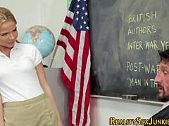 Blonde Enjoys a Daring Facial Moment
