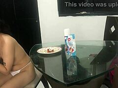 Latina’s taboo blowjob with cream thrill