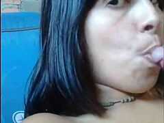Latina teen sucked and tit-fucked outdoors