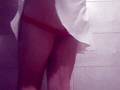 Ladyboy’s Plaid Skirt Solo Delight