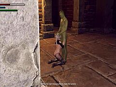 Medieval-style sex with shaved Asian babe