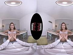 Fiery brunette’s virtual taboo treat.