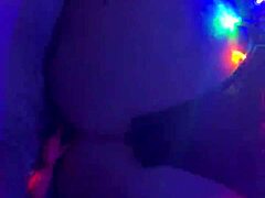 Fishnet beauty handles massive thrill