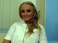 Kayla's sensual hospital blowjob encounter