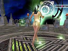 Animated 3D Indian Girl Masturbates With Banana In Cartoon