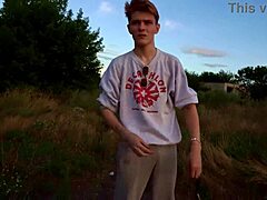 Gay cyclist gets off on the road